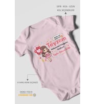 Teyzeye Özel Kısa Kollu Bebek Body %100 Pamuk