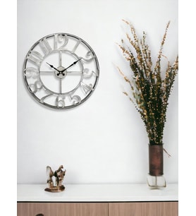 Galaxy DM40GK Rakamlı Metal 40 cm Duvar Saati Gri