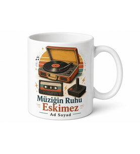 Retro Sevenlere Pikap Atari Kaset Eski Şarkılar Nostalji Kupa Bardak Hediye