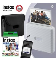 Instax Wide Link Beyaz Akıllı Yazıcı ve Çantalı Hediye Seti 3