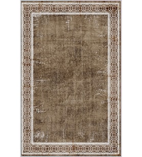 Eliana Home Baskılı, Yıkanabilir Kaymaz Taban Salon Halısı LNA1343-HT239 100x150 cm (Kahverengi)