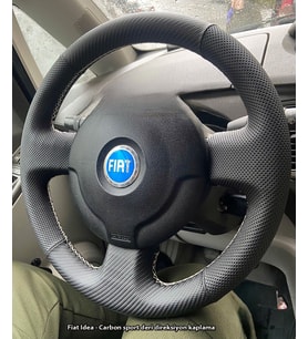 Fiat İdea Araca Özgü Dikmeli Direksiyon NOKTA KARBON KREM İP (Karışık)
