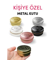 Kişiselleştirilebilir Metal Kutu - Söz, Nişan, Nikah, Düğün Hatırası, Hediyelik Kutu (5 Renk Seçeneği) (Çok Renkli)