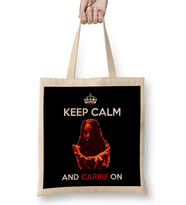 Keep Calm and Carrie On Bez Çanta Uzun Saplı
