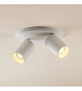 Rsylight Metal Modern Spor 2 Lİ Beyaz Mafsallı Led Spot Avize Günışığı Ampullü