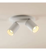 Rsylight Metal Modern Spor 2 Lİ Beyaz Mafsallı Led Spot Avize Günışığı Ampullü