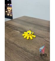GND 3D Baskı Hareketli Ahtapot Anahtarlık (Sarı)