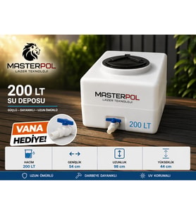 200 Lt Kare Su Deposu Vana Hediye Tankı Bidonu Karavan