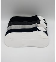 CİHO Socks Premium 6 Çift Unisex Havalandırmalı Penye Pamuk Görünmez Spor Çorap (Siyah - Beyaz)
