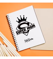 Süper Anne Tasarımlı Defter Kişiye Özel