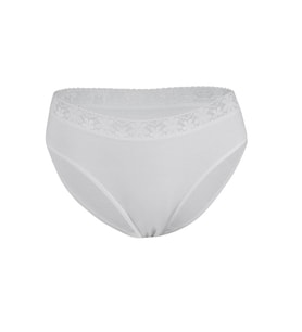 12 Adet Yıldız Bayan Likralı Dantelli Bikini Külot Beyaz 3526