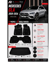 MERCEDES GLA 2020-2026 Araca Özel 3D Paspas + 3D Bagaj Havuzu