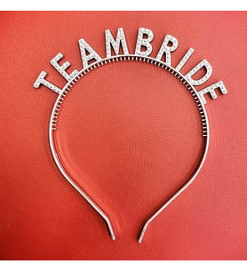 Gümüş Renk Team Bride Taç Plastik - Gelin Ve Nedime Tacı