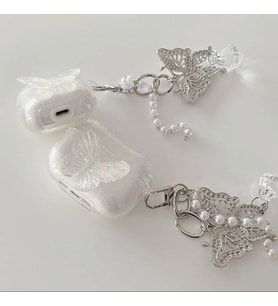 Kelebekli Simli Pro Uyumlu Airpods Koruyucu Kılıf