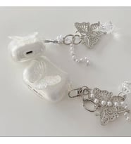 Kelebekli Simli Pro Uyumlu Airpods Koruyucu Kılıf