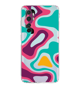 Xiaomi  Mi Note 10 Lite  Kamera Korumalı Kapak Renkli Desen Tasarımlı Şeffaf  Kılıf