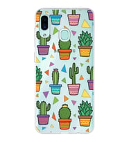 PrintiFy Samsung Galaxy A30 ile Uyumlu 1mm Slim Fit Water Color 4 Baskılı Şeffaf  Kılıf