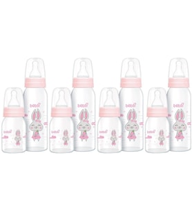 Bebsi Cam Biberon Seti Pembe (250ML+125ML) (4 Lü Set)