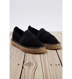 Kadın Espadril Platform Ayakkabı Dokulu Kumaş Yapısı Neolit Taban Rahat Kesim Günlük Modern Şık