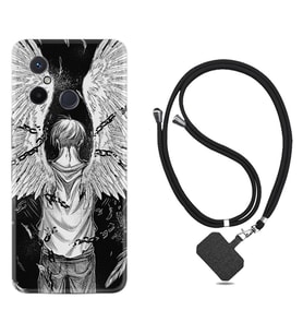 Xiaomi Redmi 12C Kılıf Resimli Boyun Askılı İpli Desenli Silikon Series Angel 1883