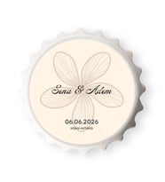 İsim ve Tarih Yazılı Özel Tasarım Düğün, Nişan, Söz Hediyelik Magnet (10'lu Paket)