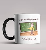 Kişiye Özel Matematik Öğretmeni Tasarımlı Siyah Renk Kupa 2 (Siyah)