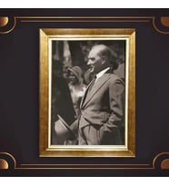 Özel Seri Paspartulu Çerçeveli Atatürk Tablo l5 (Gold)