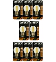(8 Adet) Heka 6W (51W) 6500K (Beyaz Işık) E27 Duylu Şeffaf Led Ampul