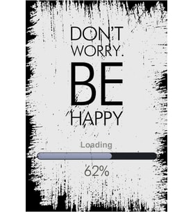 Be Happy Retro Ahşap Duvar Posteri 20 X 30