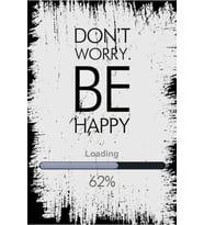 Be Happy Retro Ahşap Duvar Posteri 20 X 30