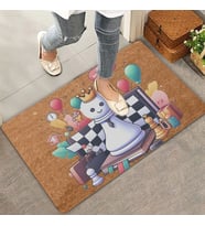 Valerine Life Satrançlı Welcome Kapı Önü Paspası 45x70cm (Kahverengi)