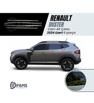 Renault Duster 2024 Üzeri Için Krom Cam Alt Çıtası 6 Parça Paslanmaz Çelik