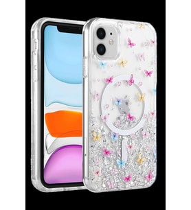 Onegif iPhone 11 Misk Simli Magsafe Kapak - Desen 4
