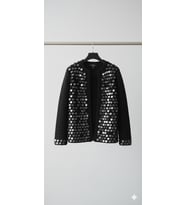 ChicLookDesign Pullu Siyah El Örgüsü Kadın Hırka&Ceket