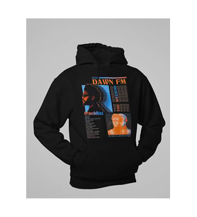 The Weeknd 103.5 Dawn Fm Baskılı Unisex Oversize Rapper Hoodie