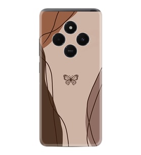 Xiaomi 14C Kılıf Boutique Baskılı Resimli Kahve Kelebek Pcode -038