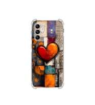 PrintiFy Samsung Galaxy M13 ile Uyumlu Düşlerin Dansı Serisi Zamanın Kalbi Tasarımlı Uv Baskılı Köşe Korumalı Antişok Kılıf