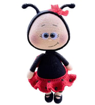 Uğur Böceği Kostümlü Bonnie Amigurumi Organik Oyuncak