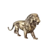 PiMarks Pirinç Döküm Masa Süsü Biblo Aslan (Sarı)