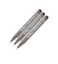 Teknik Çizim Kalemi 0.1 - 0.2 - 0.3 Mm Siyah 3 Lü Set Artline Drawing Teknik Çizim Kalemi