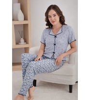 Kadın 1935-3 Kısa Kol Oslo Pijama Takımı