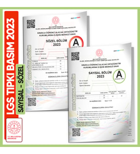 2023 LGS MEB Birebir Tıpkı Basım Çıkmış Soru Say-Söz Kitapçıkları (Çözüm ve Değe