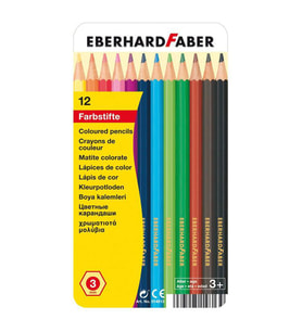 Eberhard Faber Kuru Boya Kalemi 12 Renk Metal Kutu 3mm Mine 