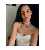 3 Sıra Choker İnci Kolye Krem İncili Gelin Aksesuarı Nikah Kolyesi