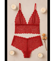 Fantezia Night Kadın Bordo Dantel Bralet Şort Takımı – Asil ve Sofistike İç Giyim