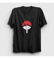 Presmono Unisex Siyah Uchiha Clan Anime Naruto T-Shirt 134430tt