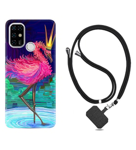 Casper E30 F20 X20 Kılıf Boyun Askılı Silikon Queen Flamingo 1748