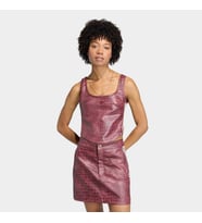 adidas KD8786 PLEATHER CORSET Kadın Korse (Mor)