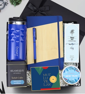 Kişiye Özel Kalem & Defter & Mum & Kolonya & Termos & Türk Kahvesi Hediye Seti