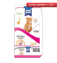 Paw Paw Kitten Tavuk Etli Yavru Kedi Maması 1 Kg AÇIK